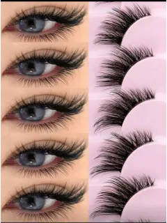 10 PARES PESTAÑAS CORRIDAS ACABADO MÁS SUAVE Y NATURAL