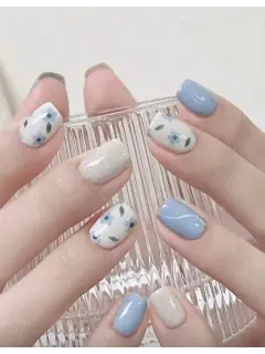 24 PIEZAS DE UÑAS MULTICOLOR SET