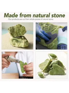 JUEGO DE RODILLO DE JADE Y GUA SHA VERDE
