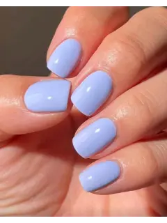24 PIEZAS DE UÑAS POSTIZAS CUADRADAS COLOR AZUL