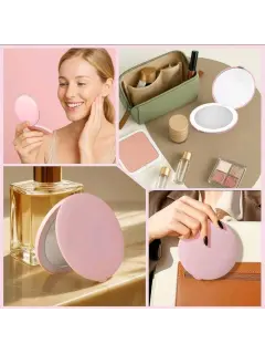 ESPEJO REDONDO CON LUZ LED RECARGABLE
