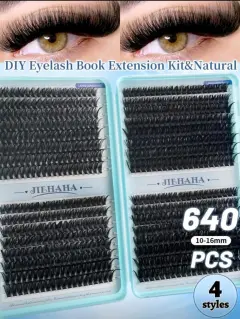 KIT EXTENSION DE PESTAÑAS POR PUNTO 50-60-80-100 640 PCS