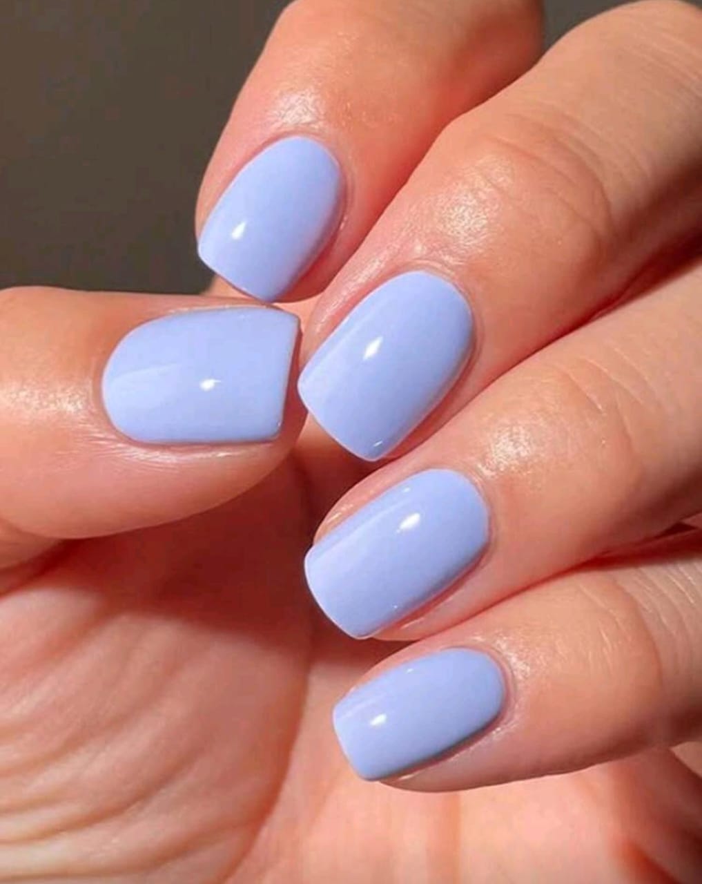 24 PIEZAS DE UÑAS POSTIZAS CUADRADAS COLOR AZUL