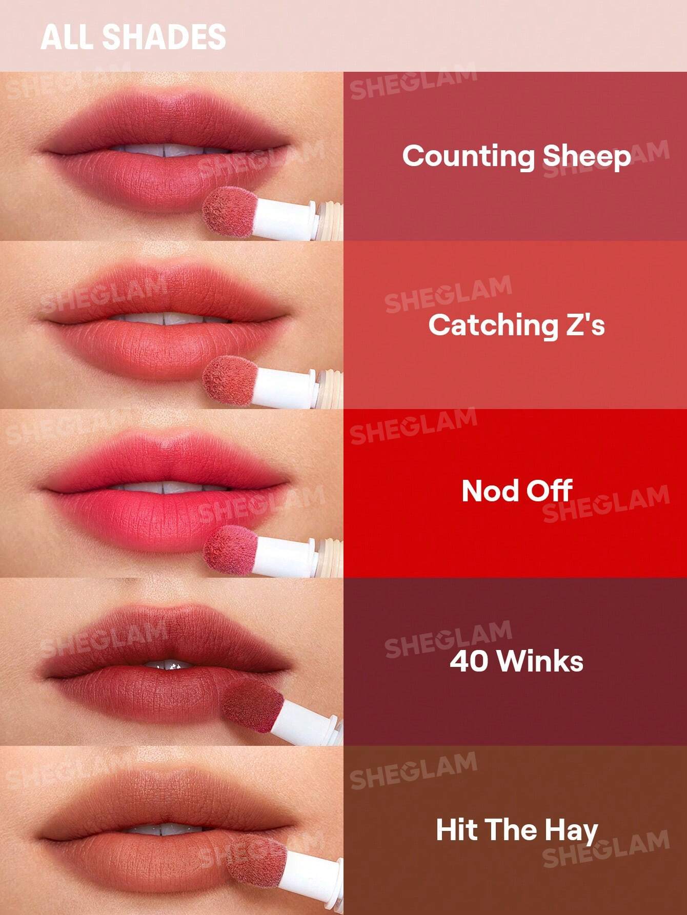LÁPIZ LABIAL LÍQUIDO MATE POUT PILLOW CUSHION SHEGLAM - Imagen 3