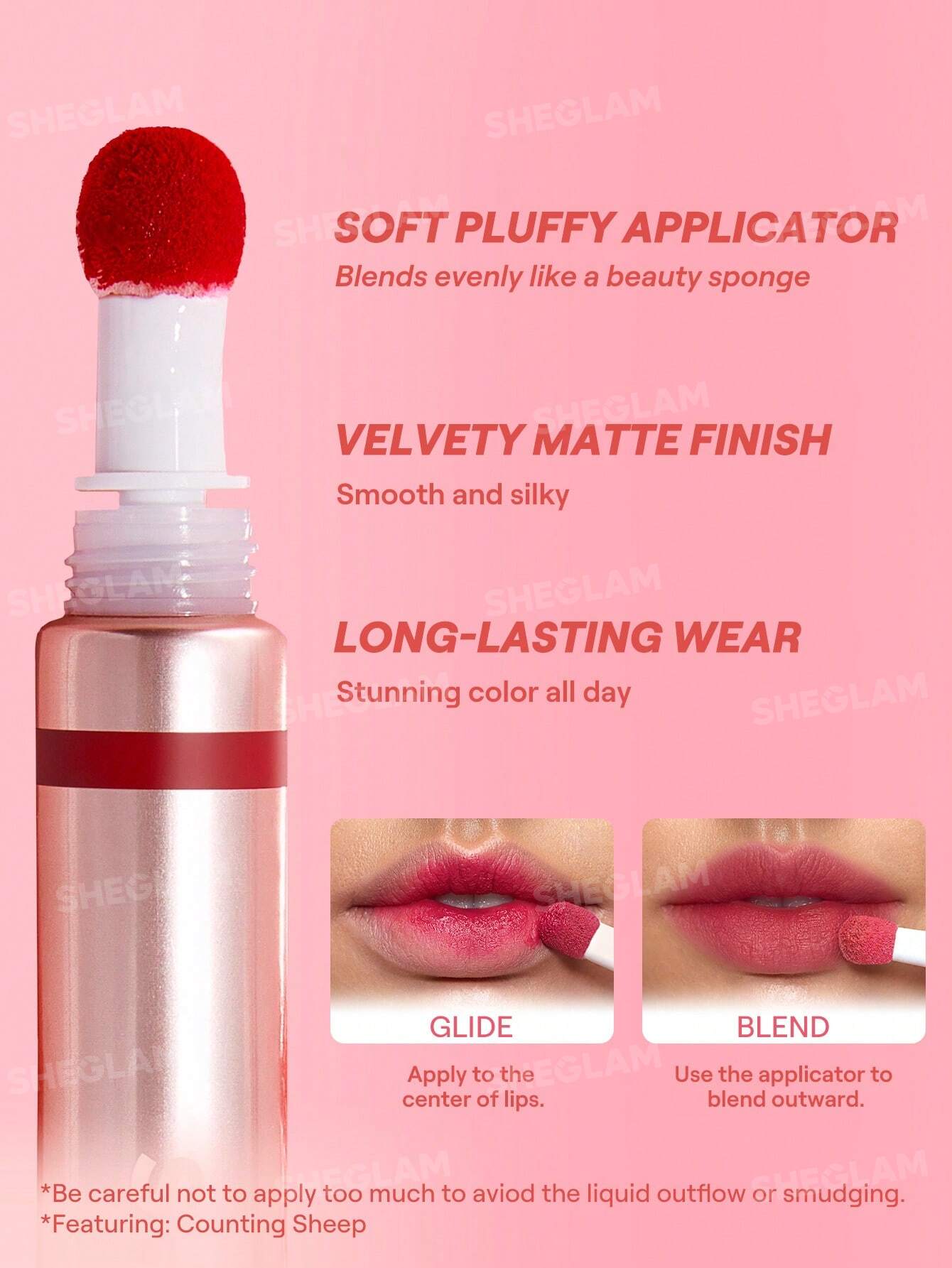 LÁPIZ LABIAL LÍQUIDO MATE POUT PILLOW CUSHION SHEGLAM - Imagen 4