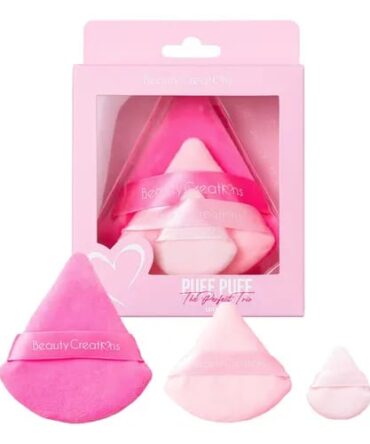 PUFF TRÍO BORLA TRIANGULAR BEAUTY CREATIONS