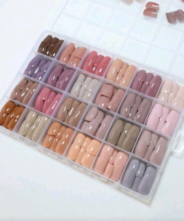 720 PIEZAS DE UÑAS MULTICOLOR