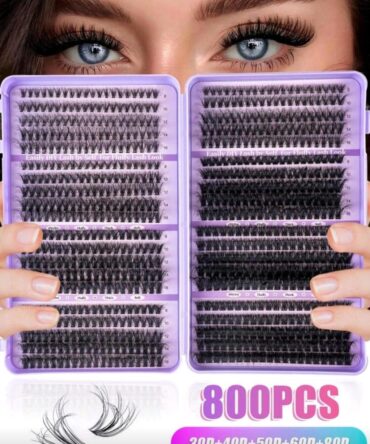 KIT DE PESTAÑAS POR PUNTO 800PCS TAMAÑO 30D-40D-50D-60D-80D
