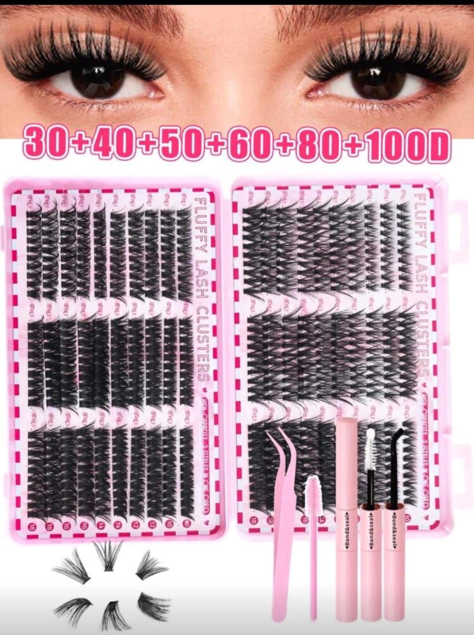 KIT DE PESTAÑAS 30-40-50-60-80-100D