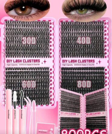 KIT DE PESTAÑAS 800 PIEZAS TAMAÑO 30D+40D+60D+80D